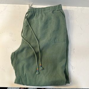 Military Green Matilda Jane crop pants.